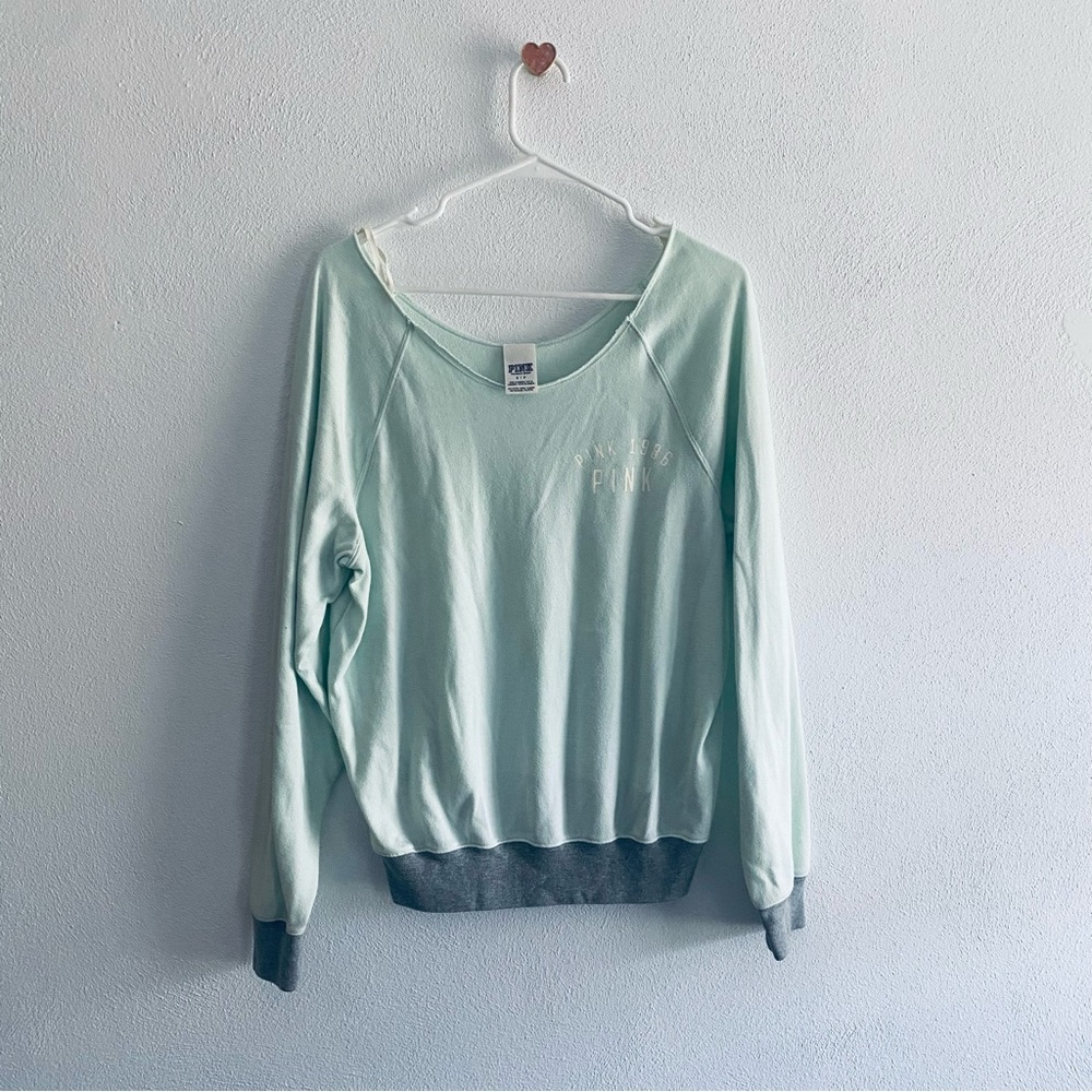 PINK Victoria's Secret Mint Green Sweatshirt
